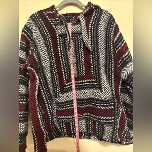 Earth Ragz purple Black White “Drug Rug” Hoodie Hippie Stoner